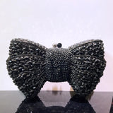 Phatbird Rhinestone Bow Clutch Bag