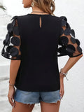 Phatbird 3D Floral Mesh Sleeve Blouse – Phatbird – view 3