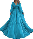 Tulle Princess V-Neck Gown