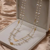 Phatbird Camellia Pearl Layered Necklace