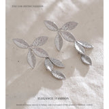 Phatbird Stainless Steel Leaf Pendant Earrings
