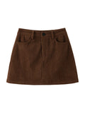 Phatbird High Waist Corduroy Mini Skirt