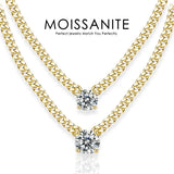 Luxury Moissanite Cuban Link Pendant Necklace