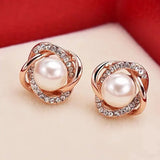 Luxury Zircon Pearl Earrings