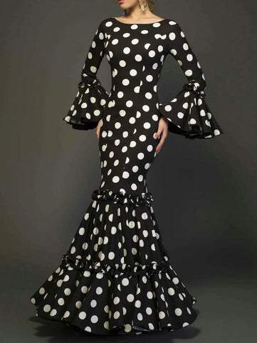 Phatbird Polka Dot Fishtail Maxi Dress