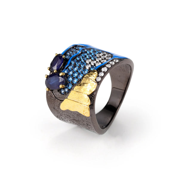 Phatbird Gem’s Ballet Handcrafted 925 Sterling Silver Ring