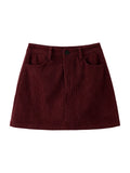 Phatbird High Waist Corduroy Mini Skirt