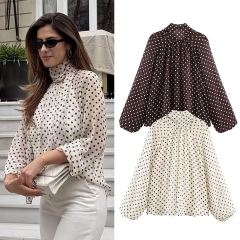 Phatbird Polka Dot Tiered Blouse – Phatbird