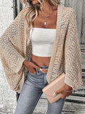 Phatbird batwing open front knit cardigan in a fine hollow-out knit