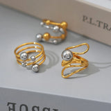 Phatbird Two-Tone Geometric Orb Ring