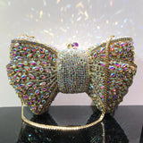 Phatbird Rhinestone Bow Clutch Bag
