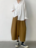 Phatbird high waist cotton harem trousers with tapered ankle - view 2
