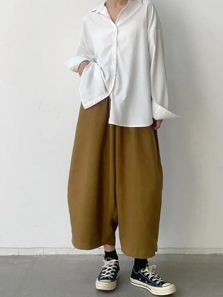 Phatbird high waist cotton harem trousers with tapered ankle - view 11
