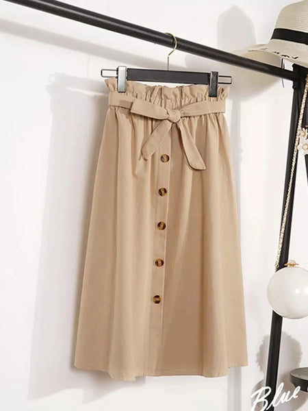 Phatbird Pleated High Waist Midi Skirt – Phatbird – view 8