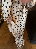 Phatbird Black Polka Dot Blouse & Skirt Set