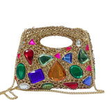 Phatbird Green Big Stone Diamond Clutch Bag