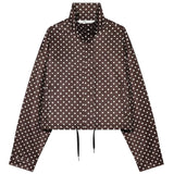 Phatbird polka dot cropped bomber jacket with high ribbed neck - view 10