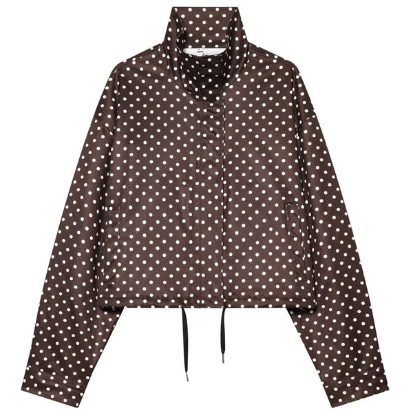 Phatbird polka dot cropped bomber jacket with high ribbed neck - view 10