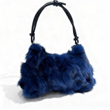 Winter Fox Fur Women's Fashion Bag