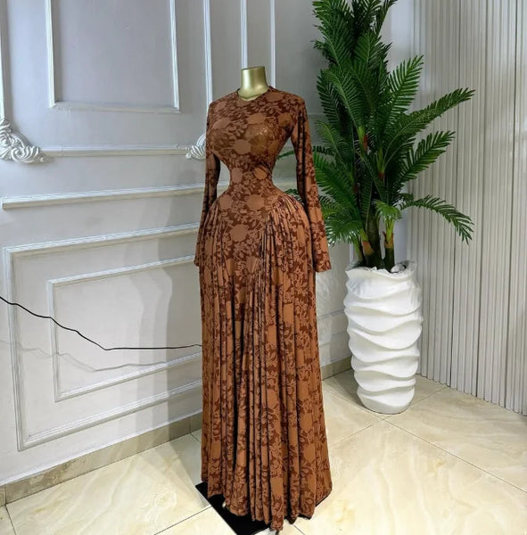 Phatbird Long Sleeve A-line Maxi Dress