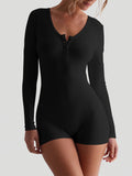 Casual Long Sleeve Bodycon Playsuit