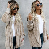 Phatbird oversized hooded fleece cardigan in plush double-sided fleece
