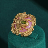 Vintage Blue Bee Resin Rings