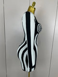 Phatbird Luxury Striped Bandage Mini Dress