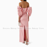 Phatbird Blush Pink Off-Shoulder Column Prom Dress