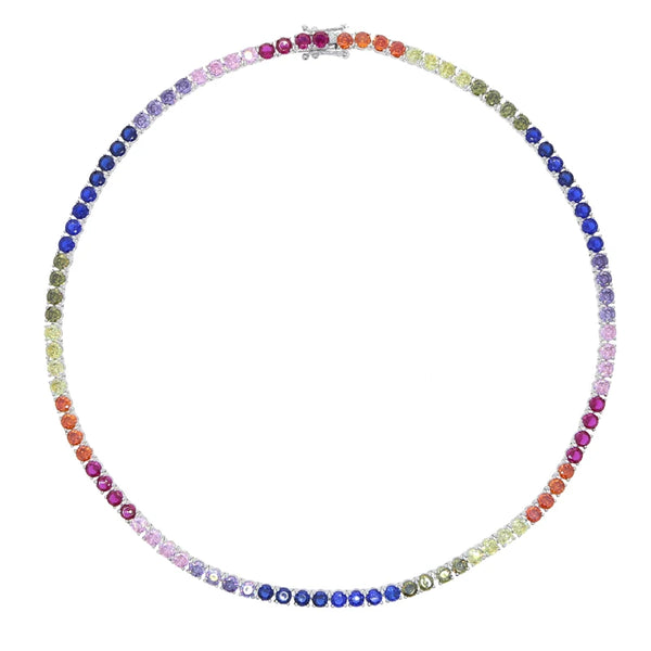 Round Heart Shaped Colourful Necklace