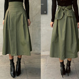 Black Korean Fashion Big Skirt