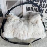 Winter Fox Fur Women's Fashion Bag