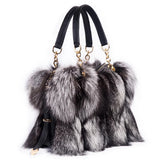 Designer Luxury Soft Fox Hair Handbag