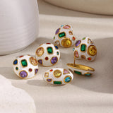 Phatbird Stainless Steel Round Stud Earrings