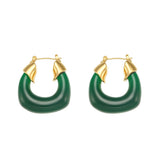 Chunky Acrylic Resin Hoop Earrings