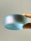 Phatbird Blue Twisted Irregular Square Round Summer Resin Bracelet