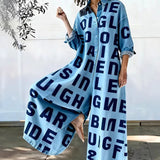Phatbird Striped Denim-Look Wide-Leg Jumpsuit