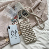 Phatbird Braided Crochet Crossbody Phone Bag