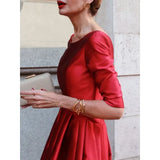 Women's Elegant Banquet Midi Dress