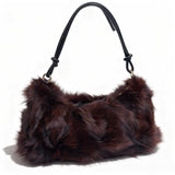 Winter Fox Fur Women's Fashion Bag