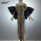 Bubble sleeve pleated luxury party dress