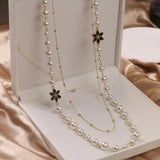 Phatbird Camellia Pearl Layered Necklace