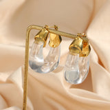 Chunky Acrylic Resin Hoop Earrings