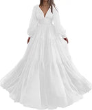 Tulle Princess V-Neck Gown
