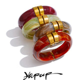 phatbird Chunky Multicolor Acrylic Statement Bangle