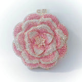 Phatbird Pink Rose Flower Rhinestones Clutch Purse