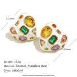 Phatbird Stainless Steel Round Stud Earrings