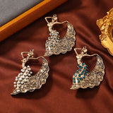 Phatbird Vintage Gold Dancing Lady Crystal Brooch Pin