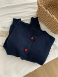 Phatbird Dark Grey Knitted Cardigan Women's Autumn/Winter Vintage