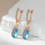 Phatbird Blue Stone Long Dangle Earrings